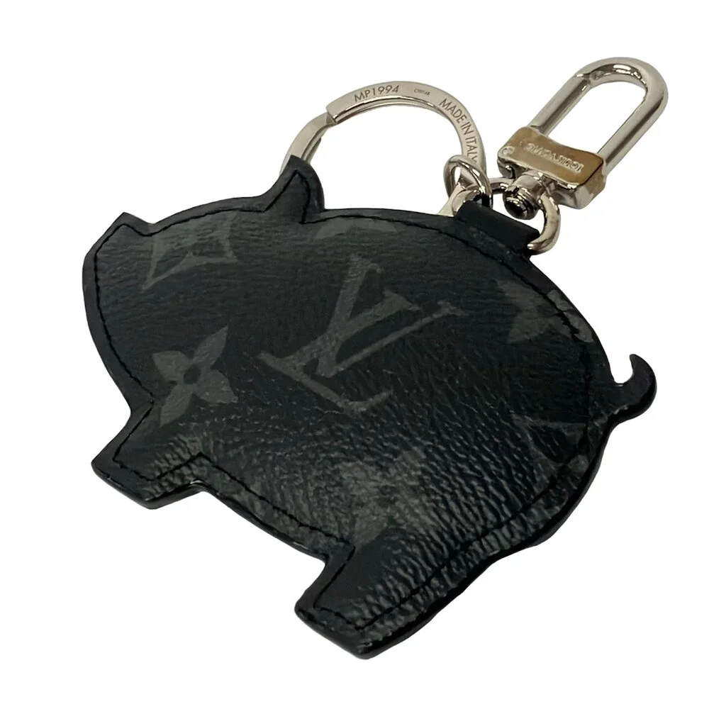 Louis Vuitton Porto Cre Animal Pig (canvas) Bag Charm MP1994 Monogram Eclipse